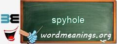 WordMeaning blackboard for spyhole